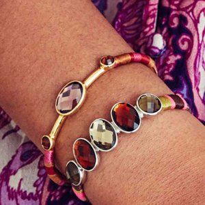 HIPANEMA Valmy Bangle in Gold/Pink